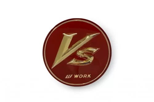 Work Wheels Big Base VS-XX Series Center Cap Red/Gold - W120905