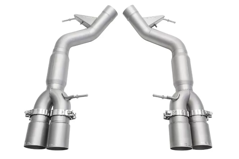 Soul Performance Resonated Muffler Bypass Exhaust 3.5 Inch Straight Cut Single Wall Satin Tips BMW M6 F06 | F12 | F13 2013-2018 - BMW.M6.MB.SWT