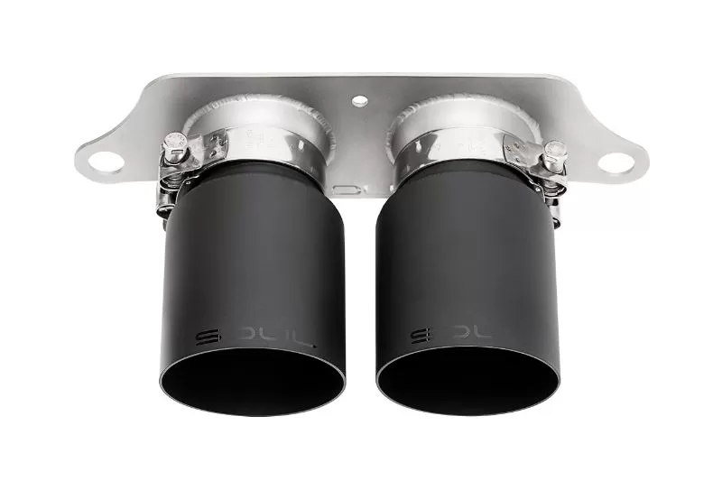 Soul Performance Bolt-On Exhaust Tips 4 Inch Straight Single Wall Black Tips Porsche 991.2 GT3 2017-2019 - POR.9912GT3.SWT4B