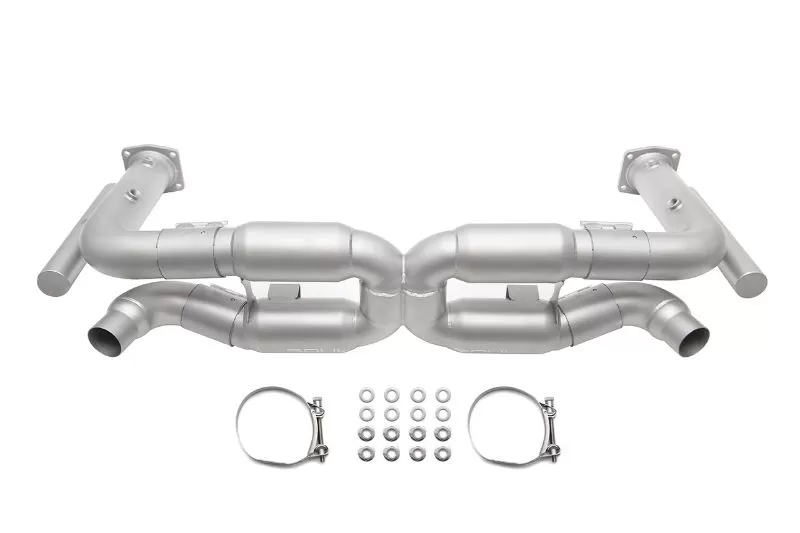 Soul Performance Competition X-Pipe Exhaust System with Race Pipes Reuse factory tips Porsche 996 Turbo 2000-2005 - POR.996T.XESCB.OE