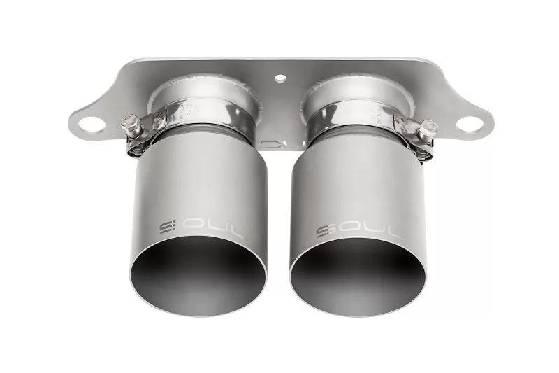 Soul Performance Bolt-On Exhaust Tips 3.5 Inch Straight Single Wall Satin Tips Porsche 997.2 GT3 2006-2011 - POR.997GT3.SWT