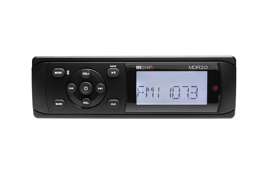 MB Quart 160 Watt Multimedia Receiver with Am/FM and Weatherband Radio and Bluetooth Input - MDR2.0