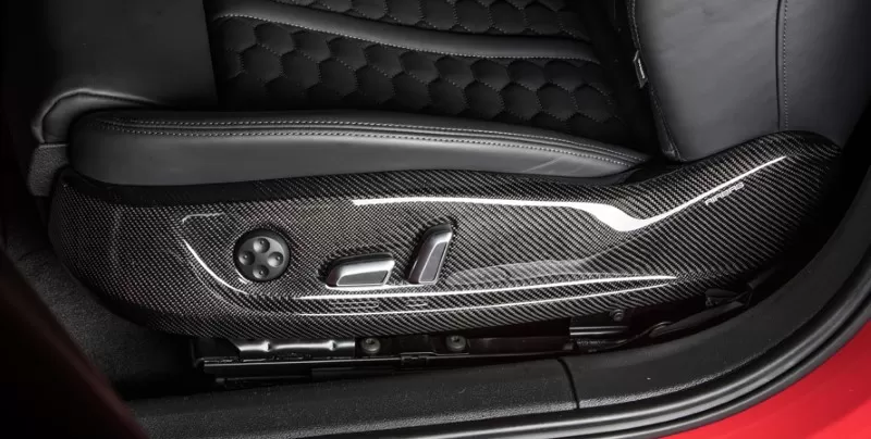ABT OEM 2pc Carbon Fiber Seat Frame Covers Audi A6 | S6 2016-2018 - 4G057142141-4