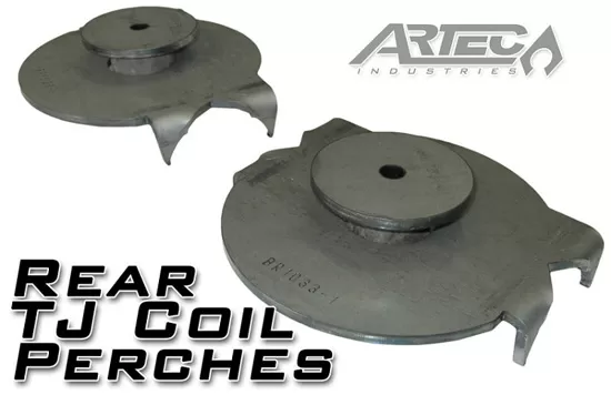 Artec Industries 3.5" Axle Tuber Coil Perches And Retainers Pair Jeep Wrangler TJ 1997-2006 - BR1045