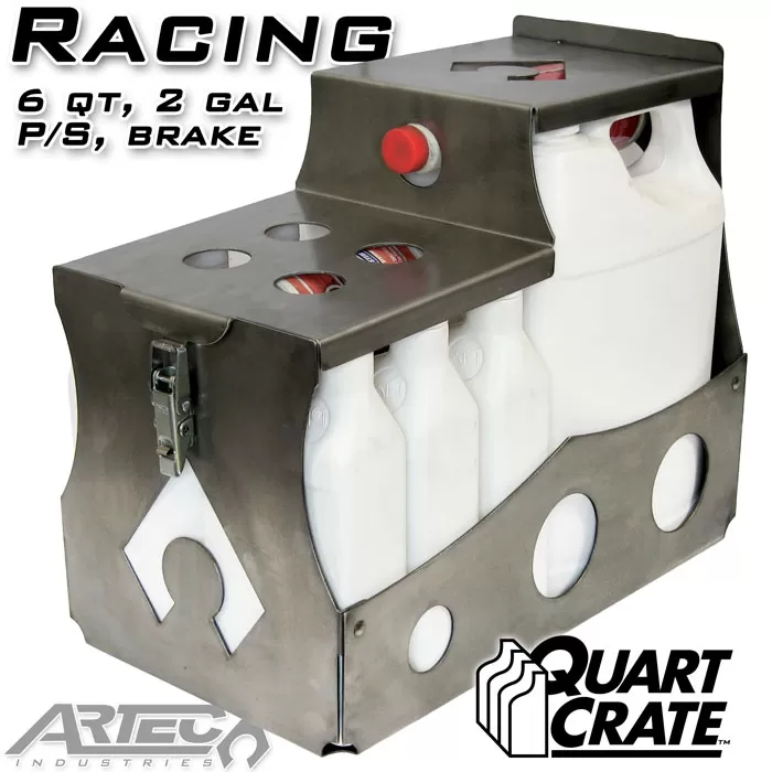 Artec Industries Racing Quart Crate 6 Qts Brake P/S 2 Gallons - QC0102