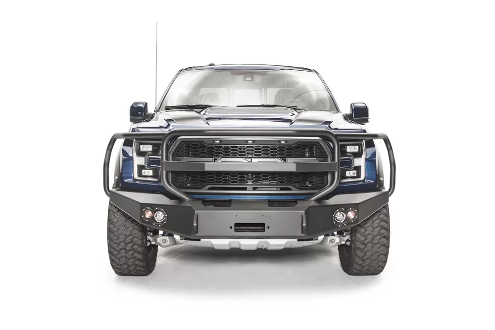 Fab Fours Front Bumper w/ Full Grill Guard Ford Raptor 2017-2022 - FF17-H4350-1