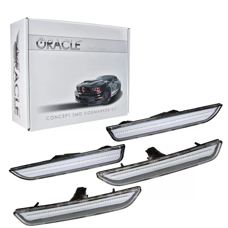 Oracle Lighting 2010-2014 Ford Mustang Concept Sidemarker Set - Clear - No Paint - 9700-019