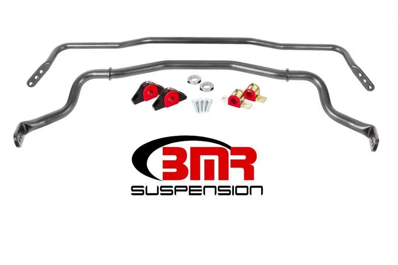 BMR Suspension Sway Bar Kit With Bushings Front Black SB044 Rear SB045 Ford Mustang 2015-2022 - SB043H