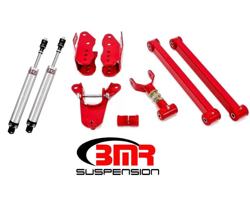 BMR Suspension Drag Race Package Level 1 Red Ford Mustang 2005-2010 - DRP001R