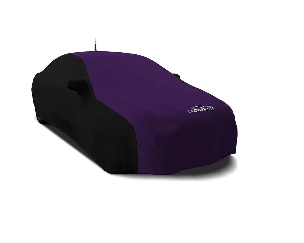 Coverking CVC2SS297 Satin Stretch 2-Tone Black Sides Plum Crazy Purple Center Custom Car Cover Scion iM 2016 - CVC2SS297SN9227