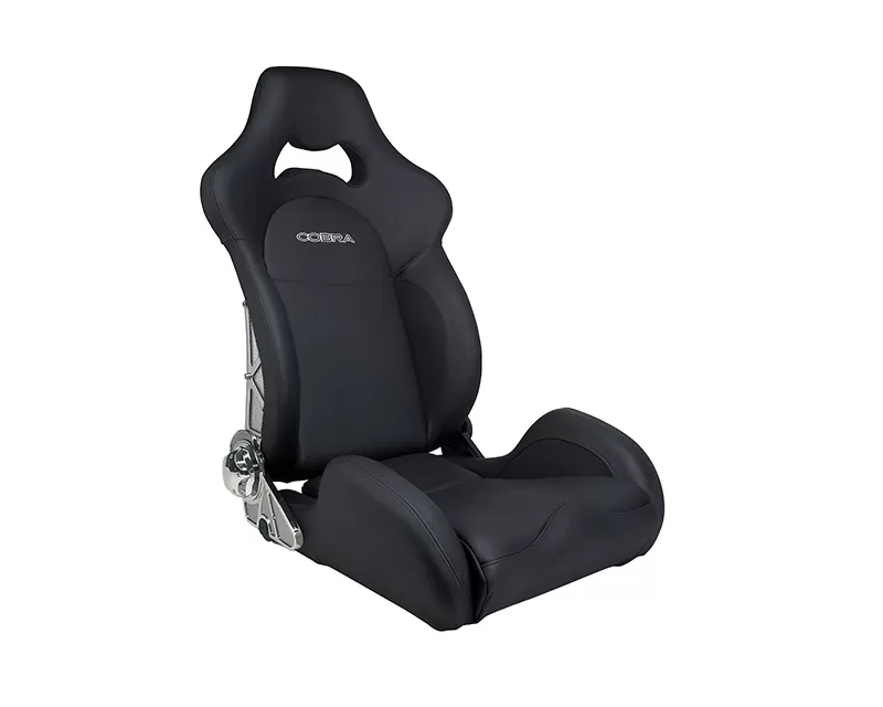 Cobra Misano Lux Recliner in Black Leather - reclining - Carbon Fiber Back - integrated 6-point sub straps - C MSL-L-SIG