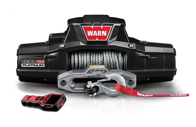 Warn 12 Volt Two 16 amp Accessory Ports 12000 LB Cap 80 Ft Spydura Synthetic Rope - 95960