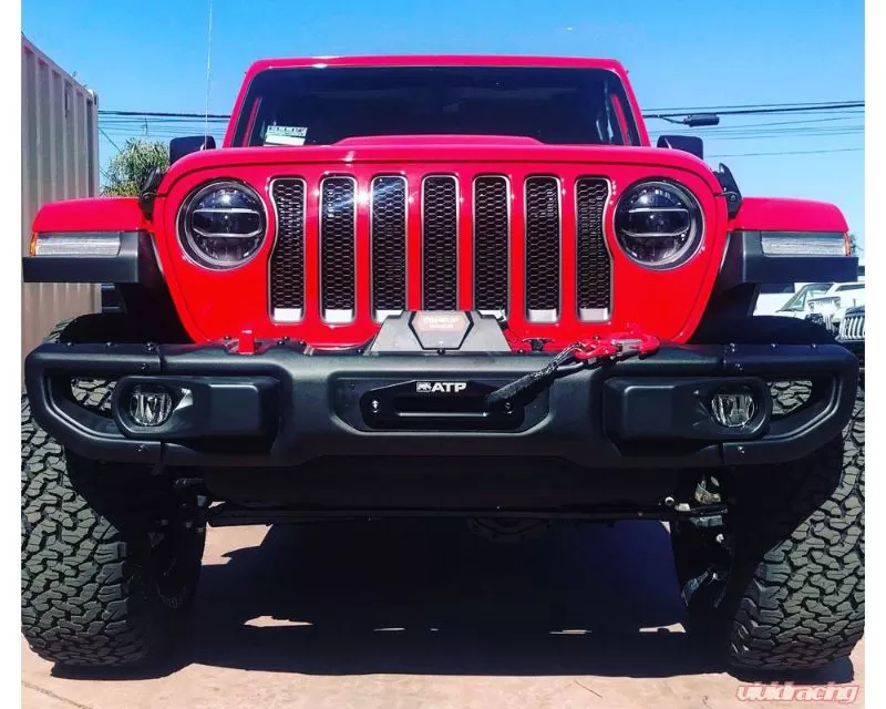 American Trail Products Winch Plate System Texture Black Powdercoat Steel Jeep Wrangler JL  2018-on - 36180001