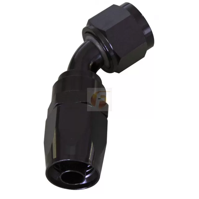 Fleece Performance -4 45 degree AN to Hose Reusable Fitting - FPE-136-4604BLK