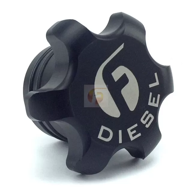 Fleece Performance Black Anodized Billet Fuel Cap For 2013-2018 Cummins - FPE-FC-1316-BLK