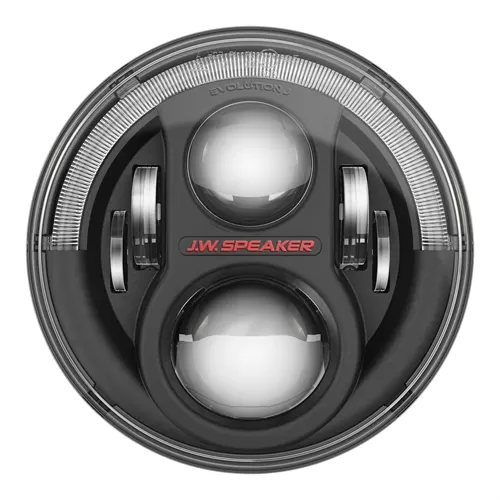 J.W. Speaker 8700 Evolution J2 Series - Kit of 2 Jeep LED Headlights with Black Bezels - 0554543