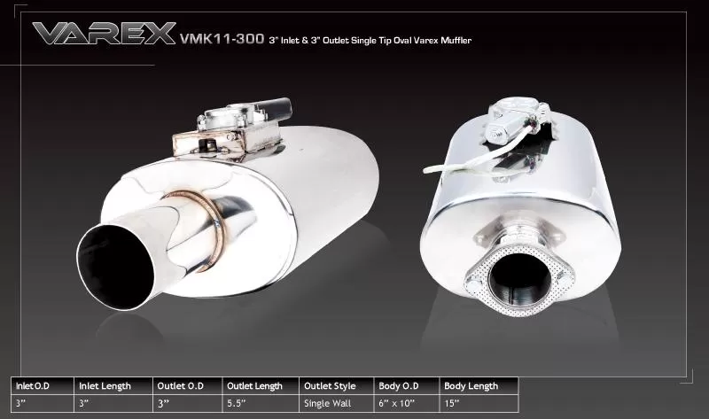 XForce V/Uni Oval 6x10x16", Center-In-Center-Out, 3" F/Inlet 3" Single-Wall Outlet - VMK11-300