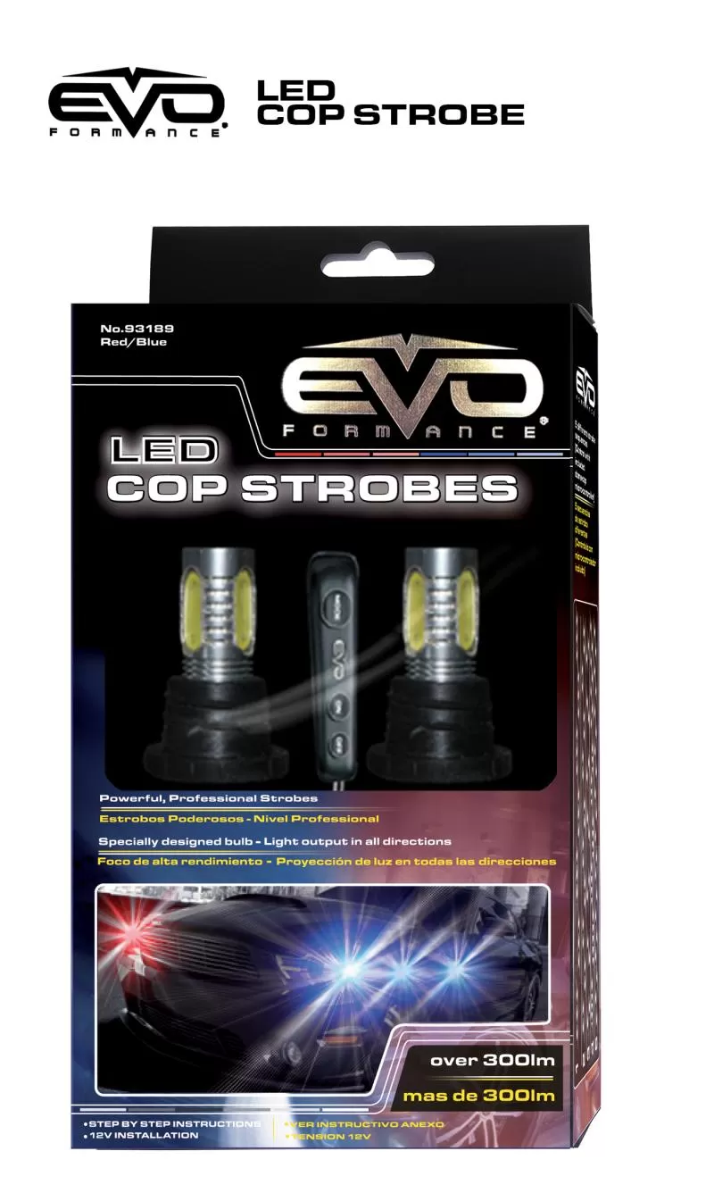 CIPA USA EVO Formance LED Cop Headlight Strobes - Red/Blue. - 93189