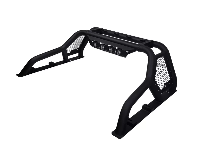 Armordillo Matte Black CR1 Chase Rack withLED Shroud For Mid Size Trucks - 7163089