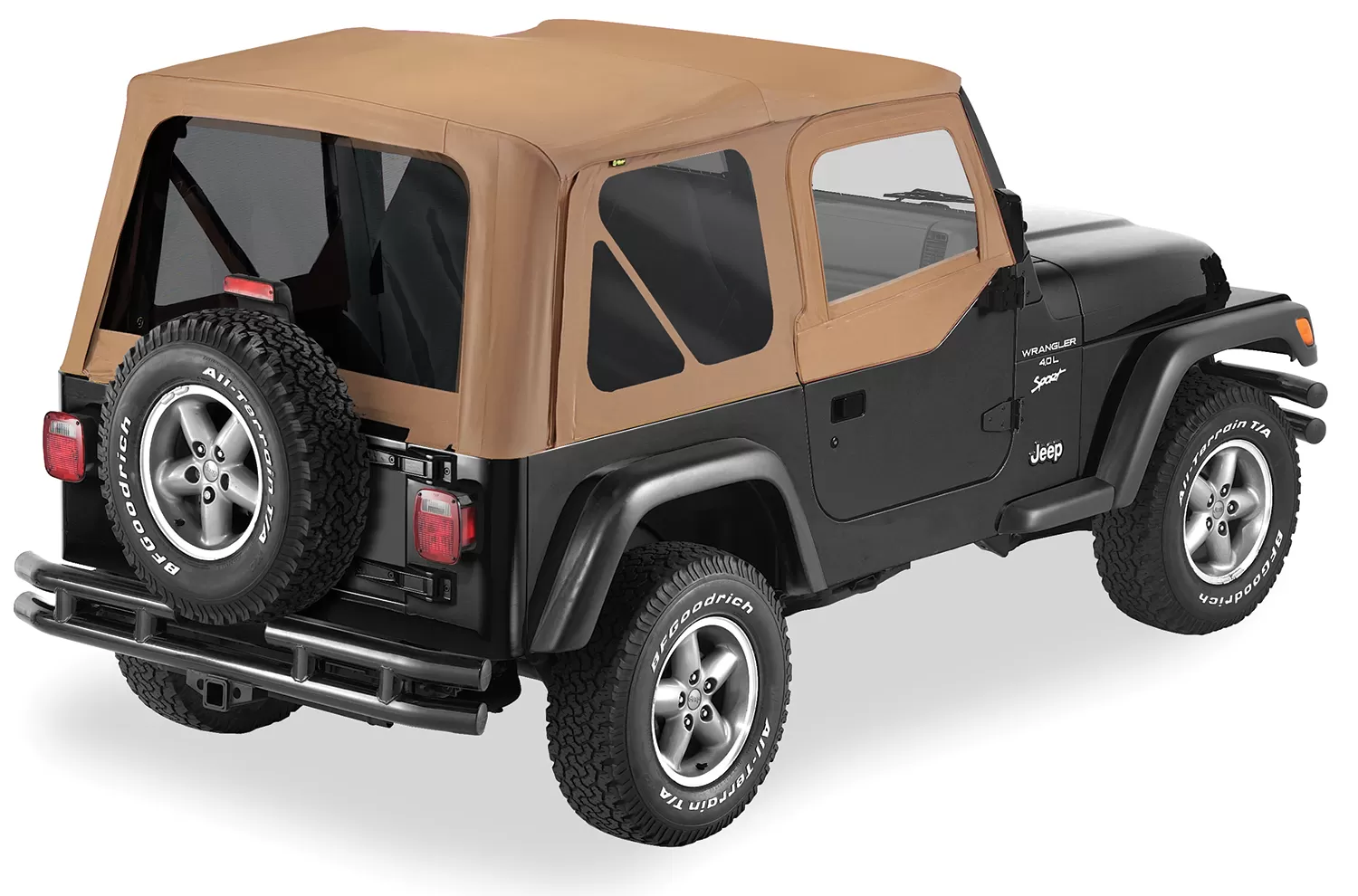 Pavement Ends By Bestop Spice Replay OEM Replacement Soft Top Tinted Windows w/ Upper Door Skins Jeep Wrangler 1997-2006 - 51197-37