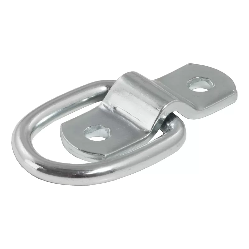 Curt 1" x 1-1/4" Surface-Mounted Tie-Down D-Ring (1,200 lbs., Clear Zinc) - 83730