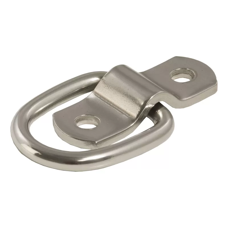 Curt 1" x 1-1/4" Surface-Mounted Tie-Down D-Ring (1,200 lbs., Stainless) - 83732