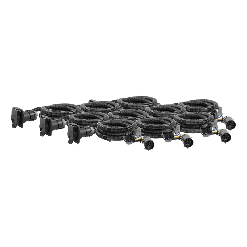 Curt 7' Custom Wiring Harness Extensions (Adds 7-Way RV Blade to Truck Bed, 10-Pack) - 56070010