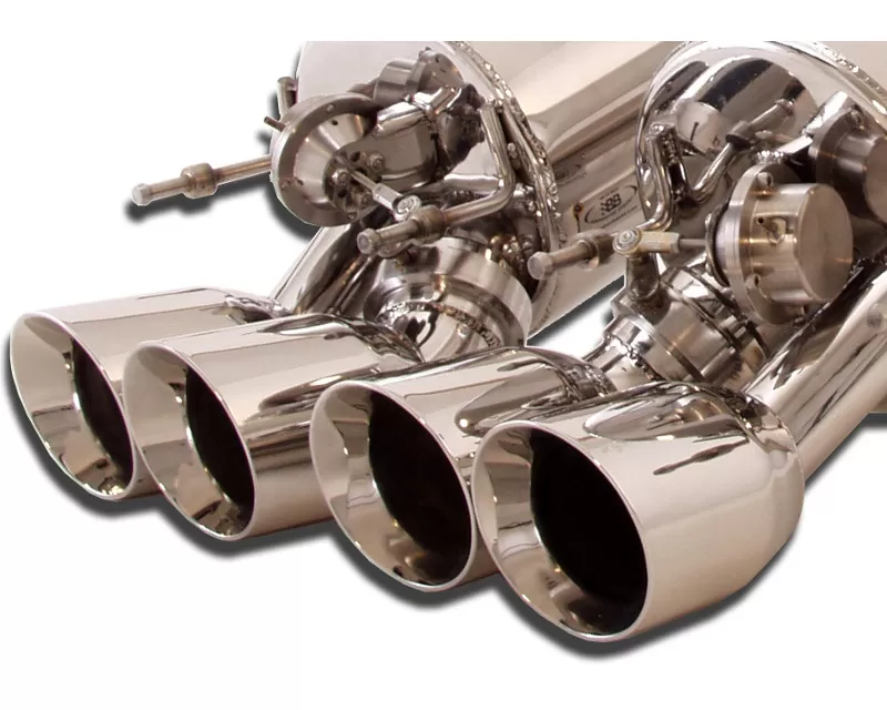 B&B Exhaust C6 Gen 3 Fusion Exhaust System with 4nch Quad Round Tips Chevrolet Corvette ZR1 2009-2013 - FCOR-0566