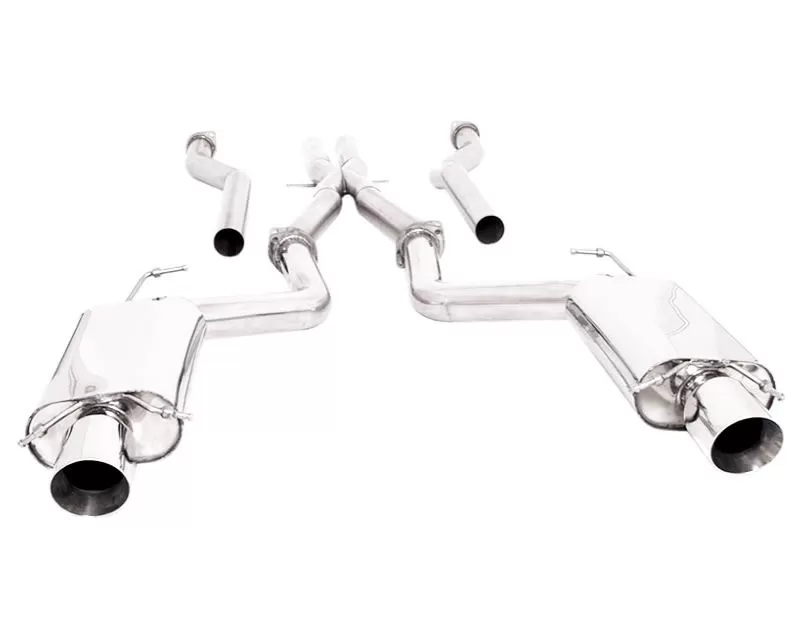 B&B Exhaust 3-Inch Catback Exhaust with X-Pipe 4.25-Inch Single Round Double Wall Tips Cadillac CTS-V 2009-2015 - FDOM-0323