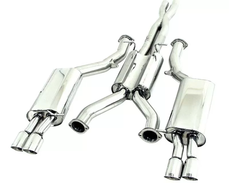 B&B Exhaust Catback Exhaust System 3-Inch Dual Double Wall Tips Audi RS6 2004-2007 - FPIM-0580