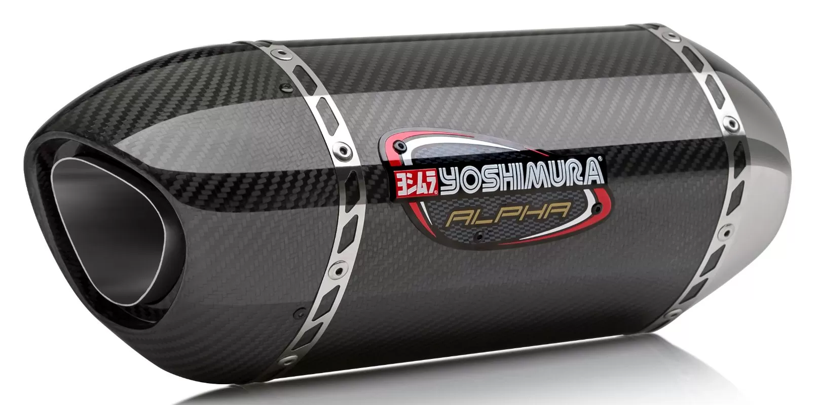 Yoshimura Alpha Stainless Slip-On Exhaust with Carbon Fiber Muffler Suzuki GSX-S1000/F/FZ/Z 2016-2020 - 11100EM220