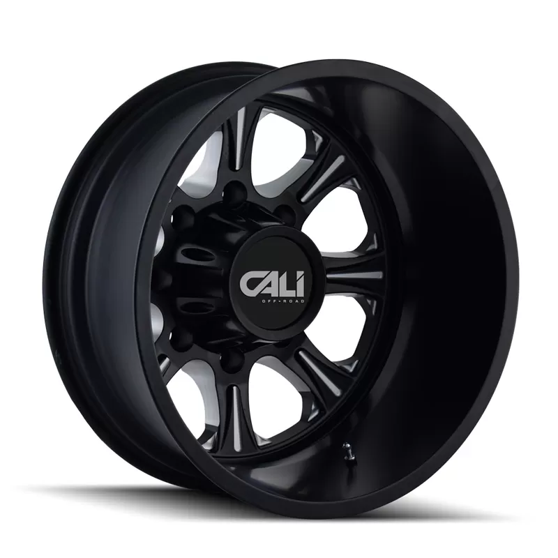 Cali Off-Road Brutal 9105 Rear Black | Milled Spokes 20x8.25 8x200 -180mm 142mm Wheel - 9105-2877BR