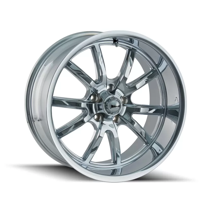 Ridler Wheels Aluminum 650 22x9.5 Chrome 5x120 Bolt Pattern 18mm - 650-22912C18