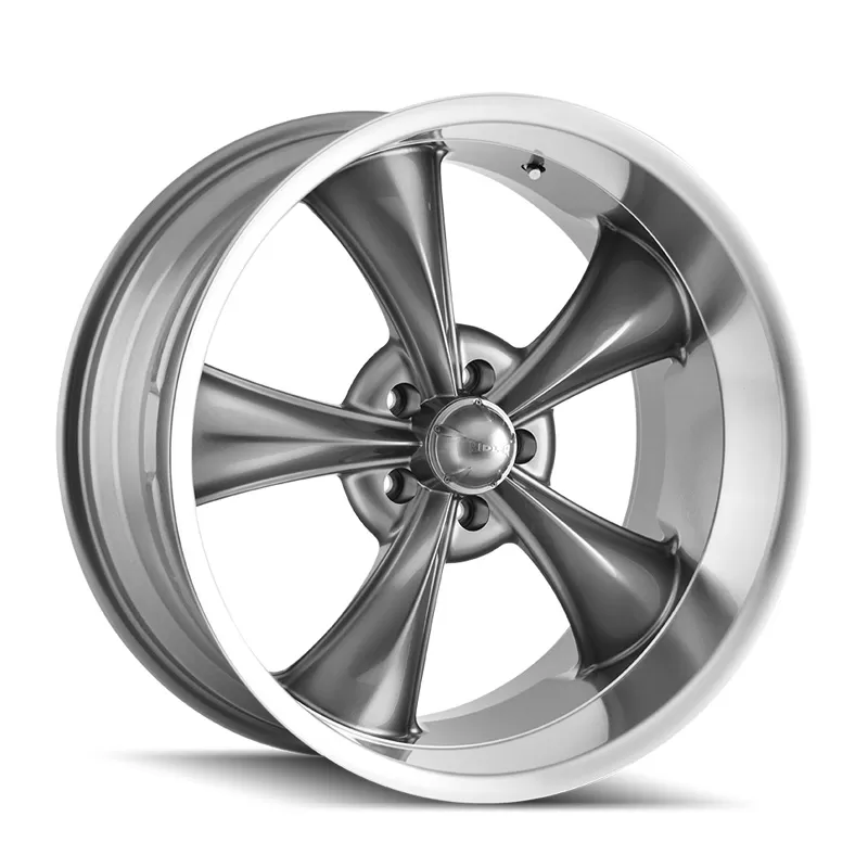 Ridler Wheels Aluminum 695 18x9.5 Grey Machined Lip 5x120.65 Bolt Pattern 6mm - 695-8961G