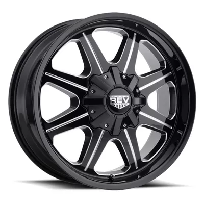 823 REV 20X9 6x139.7 -12MM Milled Black Gloss 51 Lbs Milled Aluminum Wheels 823 Offroad REV Series REV Wheels - 823M-2908312