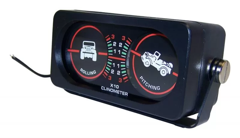 RT Offroad Clinometer with Roll and Pitch Gauge & CJ Graphics; Fits Any Vehicle; - RT27003
