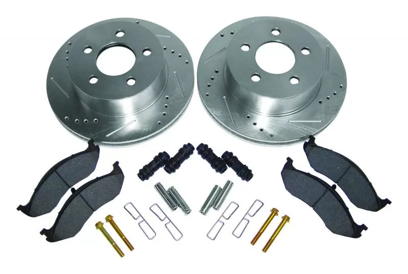 RT Offroad Front Performance Brake Kit for Jeep TJ, XJ, Drilled & Slotted Rotors & Hardware Jeep Front - RT31012