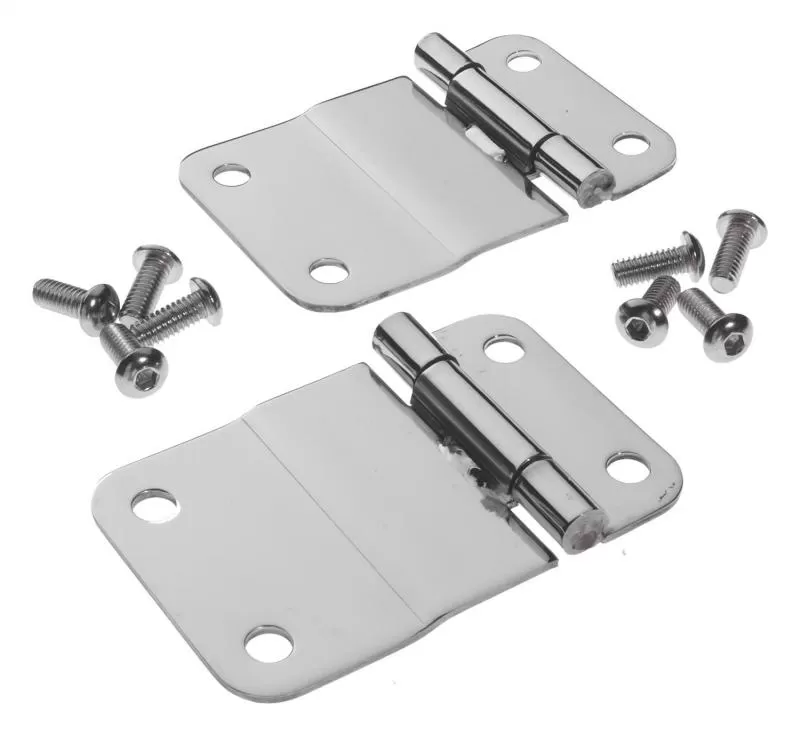 RT Offroad Polished Stainless Steel Lower Tailgate Hinge Set for 1976-1986 Jeep CJ-7, CJ-8 Jeep - RT34035