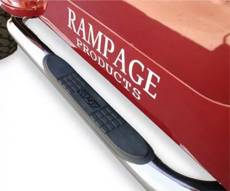Rampage 3 Inch Round Nerf Bar - Bent Ends Jeep Wrangler 2007-2018 - 9427