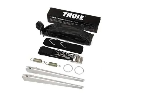 Thule Hold Down Side Strap Kit for HideAway Awnings (Works w/Thule Panels) - Black/Silver - 307916
