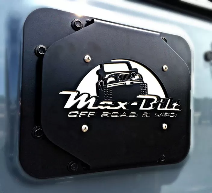Max-Bilt Jeep JK Spare Tire Delete 07-18 Wrangler JK Black Powdercoat - TT-JKTG
