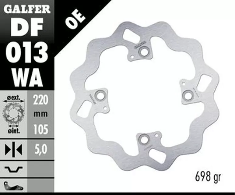 Galfer Rear Brake Disc TRIUMPH DAYTONA 650 - DF013WA