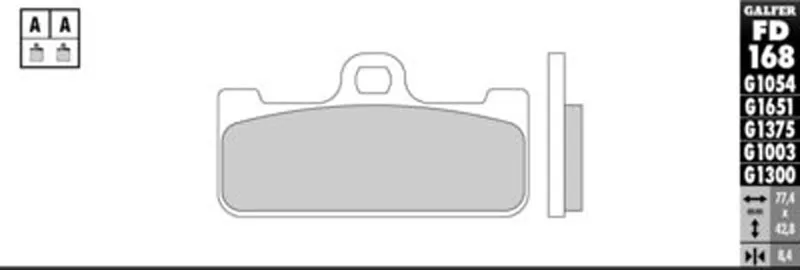 Galfer Front Brake Pads APRILIA ETV MANA - FD168G1303