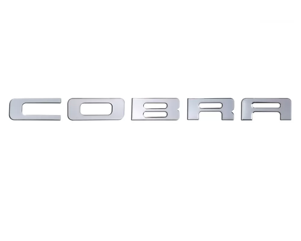 Tufskinz "Cobra" Rear Bumper Letter Inserts Fits 2003-2004 Ford Mustang Cobra 5 Piece Kit In Liquid Chrome - COB001-DC-G