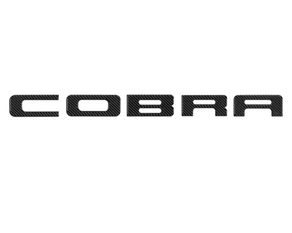 Tufskinz "Cobra" Rear Bumper Letter Inserts Fits 2003-2004 Ford Mustang Cobra 5 Piece Kit In Domed Carbon Fiber - COB001-DCF-G
