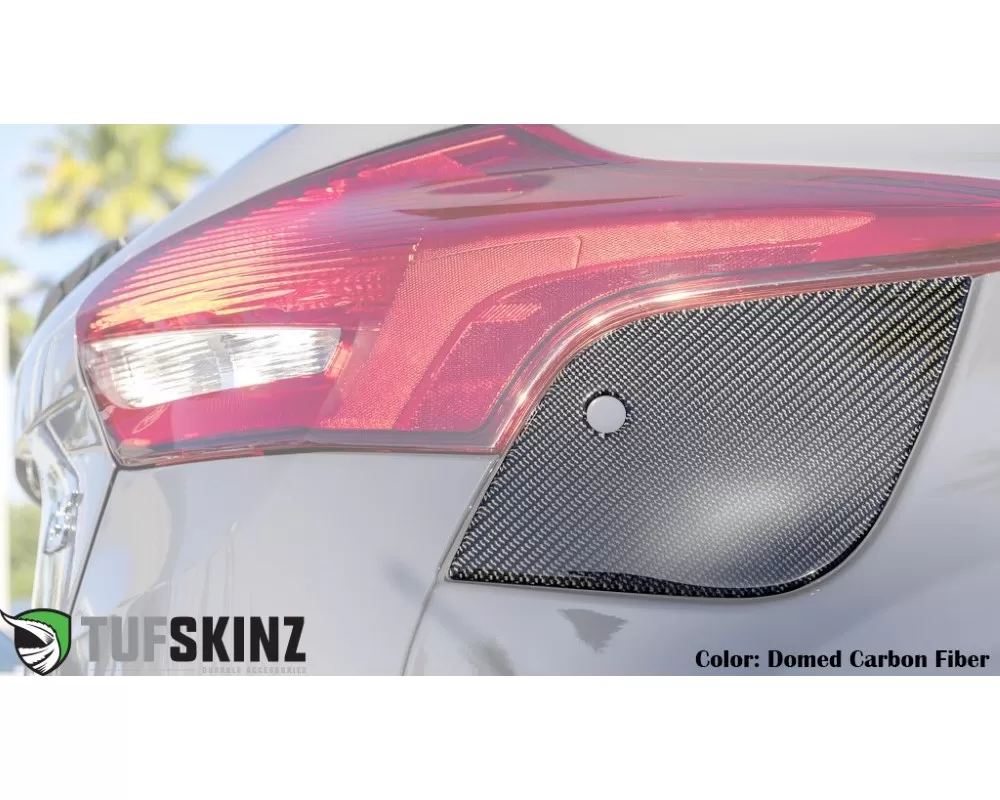 Tufskinz Fuel Cover Fits 2015-2018 Ford Focus RS St 1 Piece Kit In Domed Carbon Fiber - FOC002-DCF-G