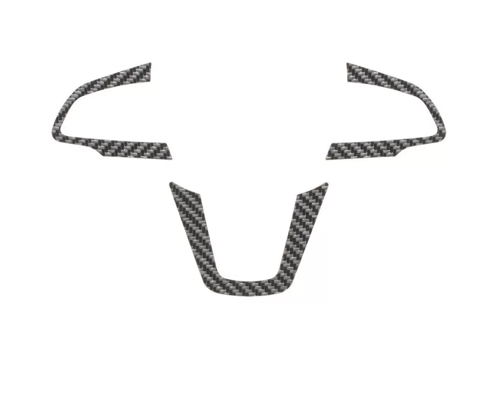 Tufskinz Steering Wheel Trim Fits 2015-2018 Ford Focus RS St 3 Piece Kit In Raw Carbon Fiber - FOC016-RCF-X