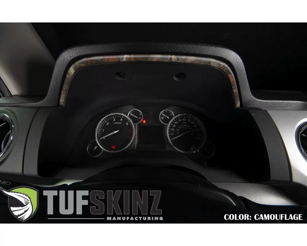 Tufskinz Dashboard Accent Trim Fits 2014-2020 Toyota Tundra 1 Piece Kit In Camouflage - TUN033-CAM-M