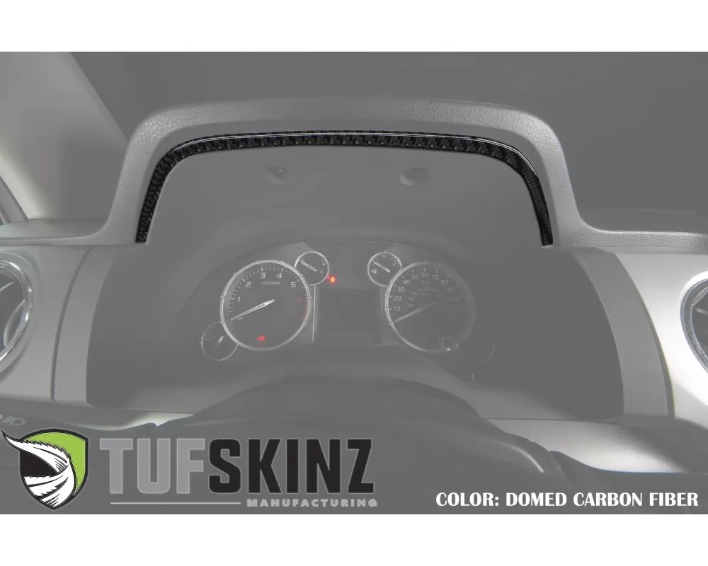 Tufskinz Dashboard Accent Trim Fits 2014-2020 Toyota Tundra 1 Piece Kit In Domed Real Carbon Fiber - TUN033-DCF-G