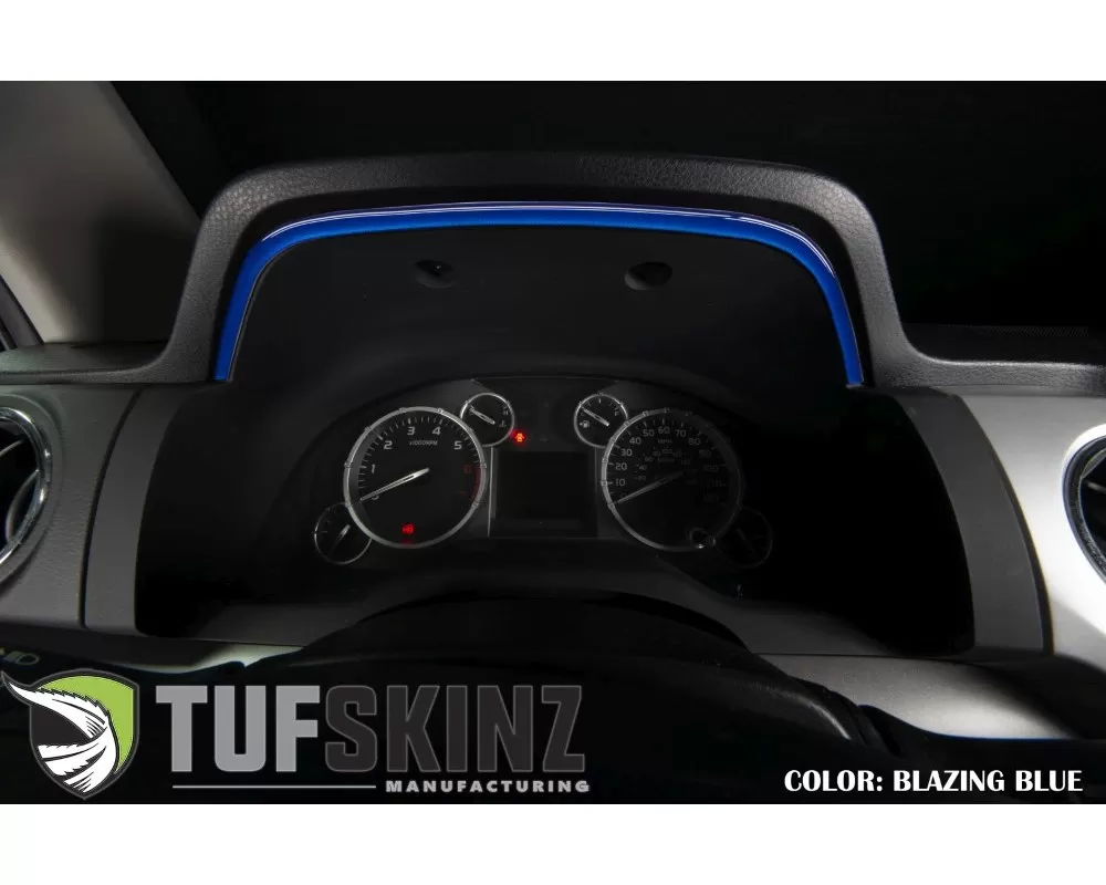 Tufskinz Dashboard Accent Trim Fits 2014-2020 Toyota Tundra 1 Piece Kit In Blazing Blue - TUN033-GBL-G